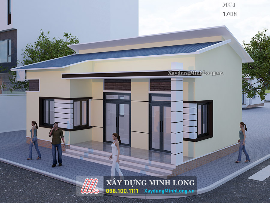 Mẫu Nhà Cấp 4 3 Phòng Ngủ 100m2 Đẹp Tại Thái Bình NDNC4121